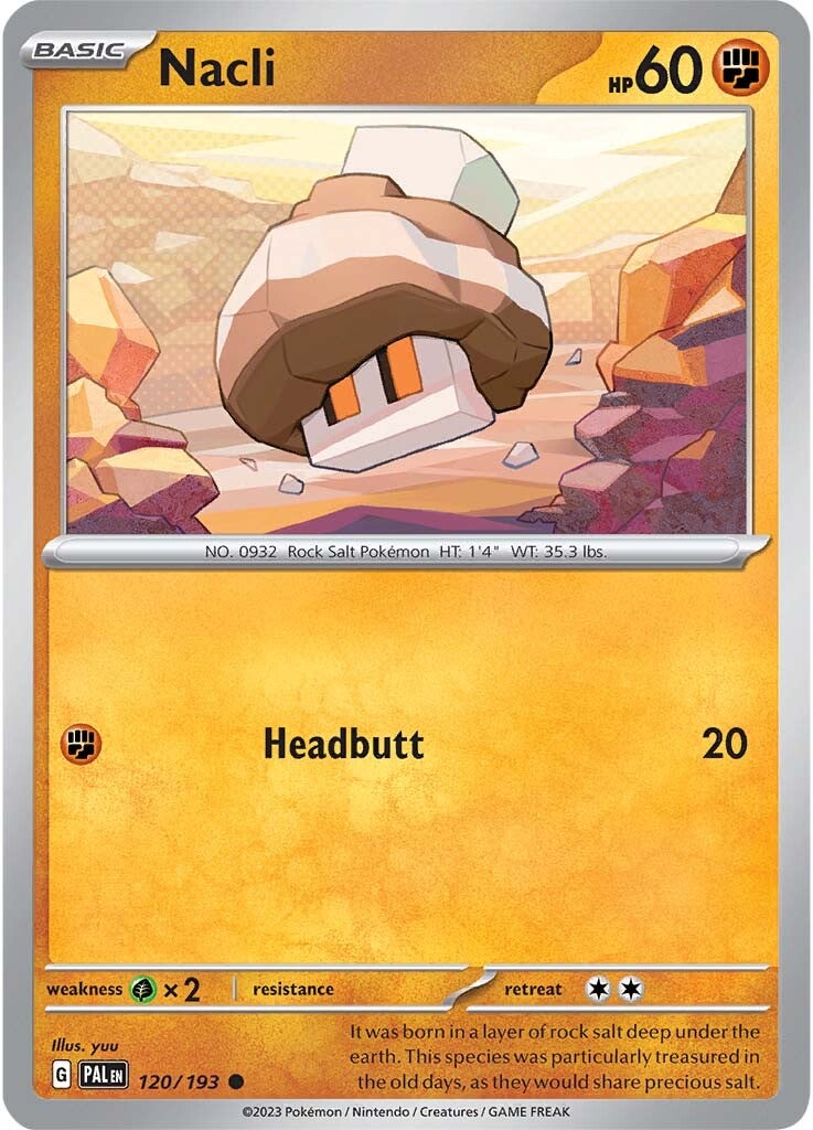 Nacli (120/193) [Scarlet & Violet: Paldea Evolved] - Pokémon - Card Brawlers | Quebec | Canada |