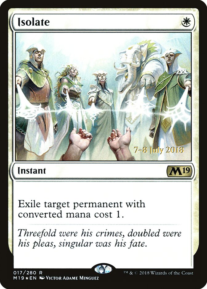 Isolate [Core Set 2019 Prerelease Promos] - Magic: The Gathering - Card Brawlers | Quebec | Canada |