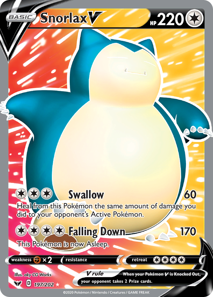 Snorlax V (197/202) [Sword & Shield: Base Set] - Pokémon - Card Brawlers | Quebec | Canada |