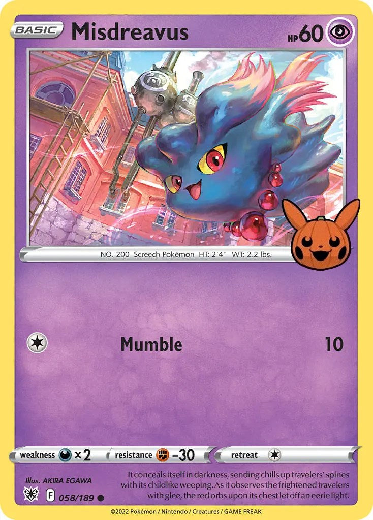 Misdreavus (058/189) [Trick or Trade] - Pokémon - Card Brawlers | Quebec | Canada |