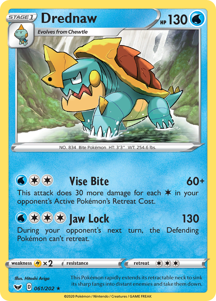 Drednaw (061/202) [Sword & Shield: Base Set] - Pokémon - Card Brawlers | Quebec | Canada |