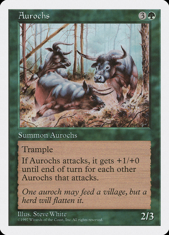 Aurochs [Fifth Edition] - Magic: The Gathering - Card Brawlers | Quebec | Canada |