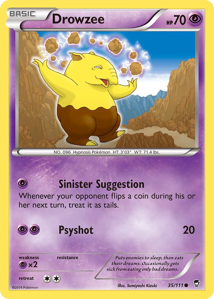 Drowzee (35/111) [XY: Furious Fists] - Pokémon - Card Brawlers | Quebec | Canada |