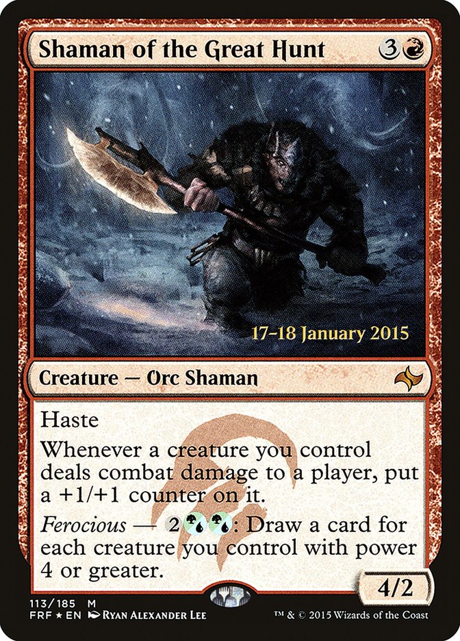Shaman of the Great Hunt [Fate Reforged Prerelease Promos] - Magic: The Gathering - Card Brawlers | Quebec | Canada |