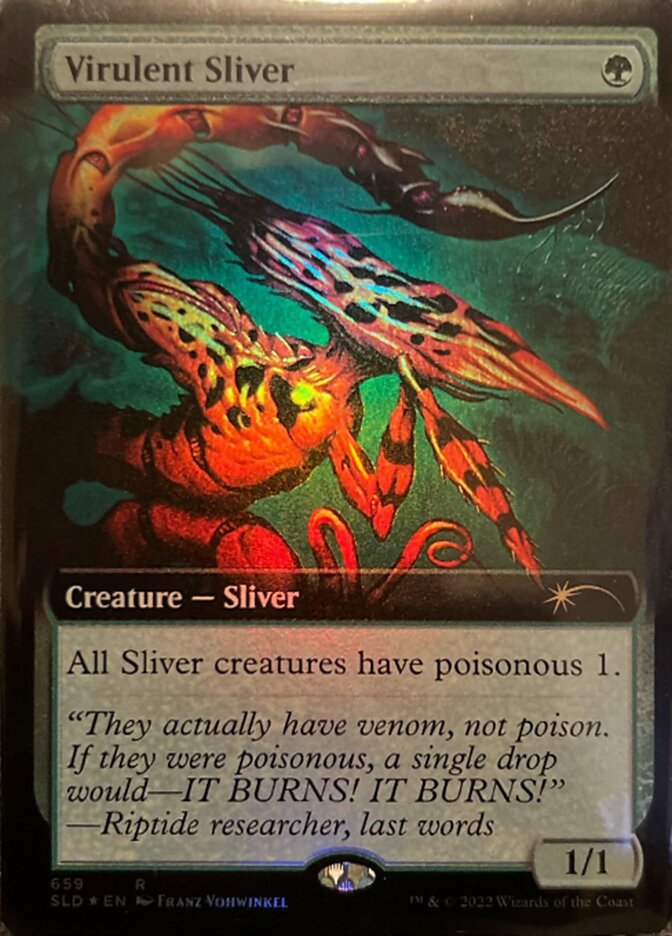Virulent Sliver (Extended Art) [Secret Lair Drop Promos] - Magic: The Gathering - Card Brawlers | Quebec | Canada |