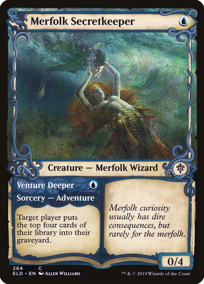 Merfolk Secretkeeper // Venture Deeper (Showcase) [Throne of Eldraine] - Magic: The Gathering - Card Brawlers | Quebec | Canada |