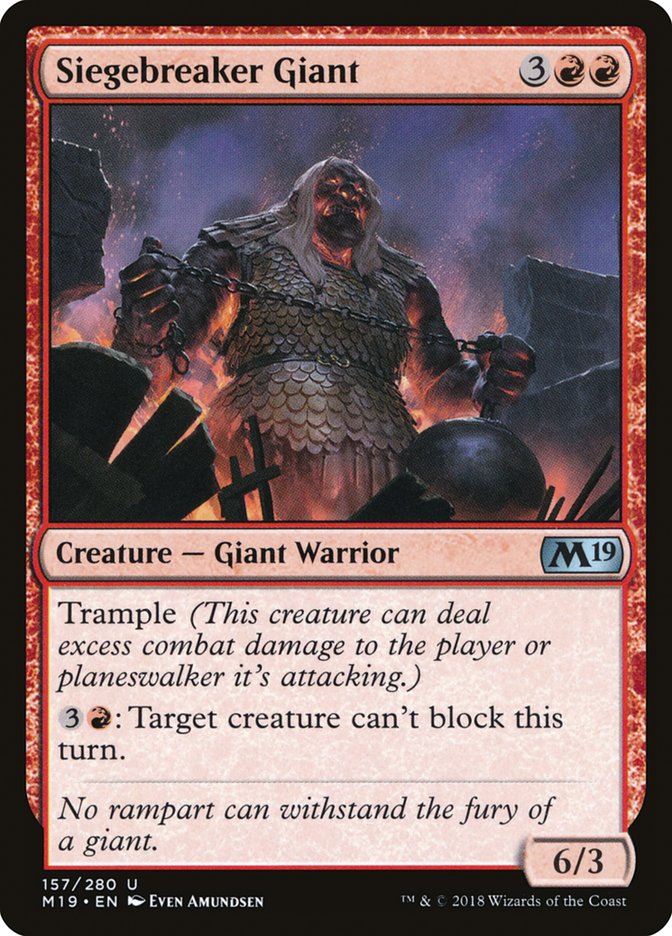 Siegebreaker Giant [Core Set 2019] - Magic: The Gathering - Card Brawlers | Quebec | Canada |