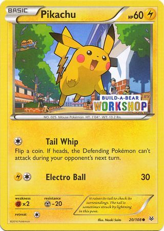 Pikachu (20/108) (Build A Bear Workshop Exclusive) [Miscellaneous Cards] - Pokémon - Card Brawlers | Quebec | Canada |