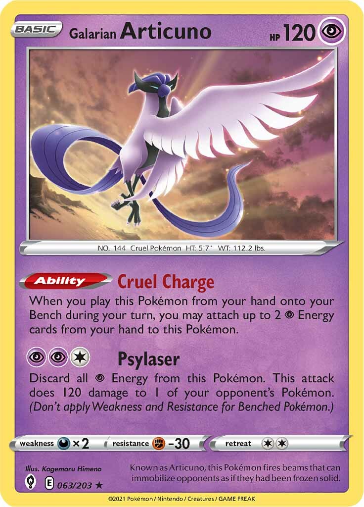 Galarian Articuno (063/203) (Theme Deck Exclusive) [Sword & Shield: Evolving Skies] - Pokémon - Card Brawlers | Quebec | Canada |