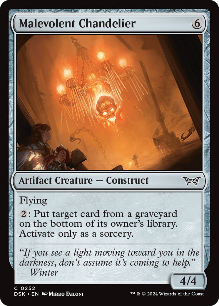 Malevolent Chandelier [Duskmourn: House of Horror] - Magic: The Gathering - Card Brawlers | Quebec | Canada |