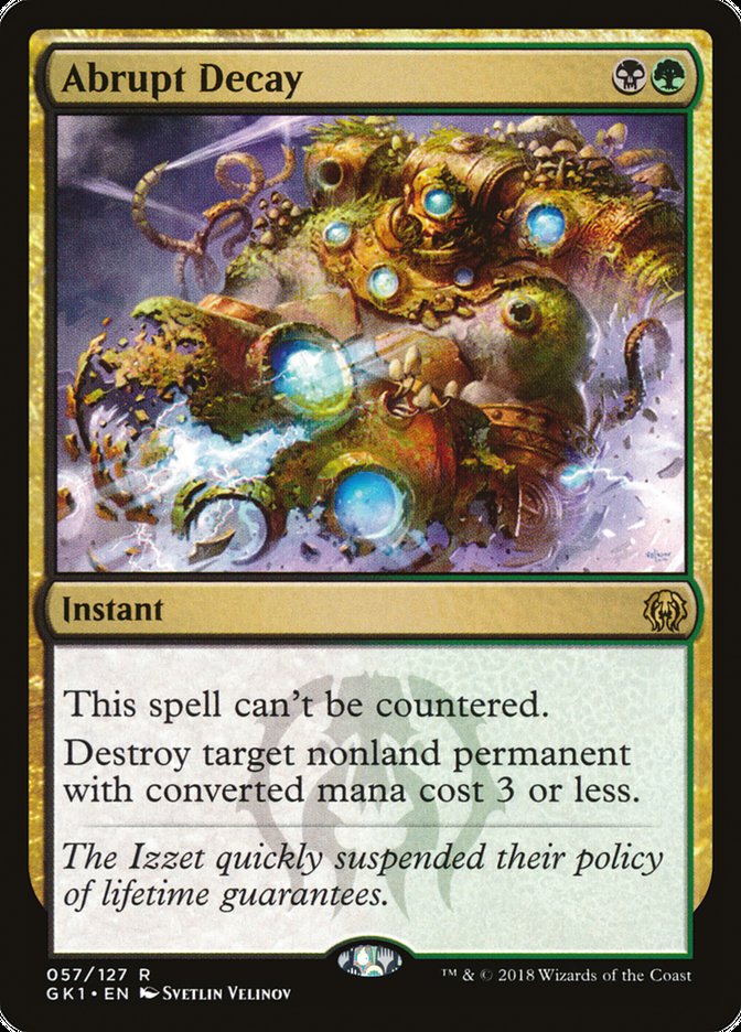 Abrupt Decay [Guilds of Ravnica Guild Kit] - Magic: The Gathering - Card Brawlers | Quebec | Canada |