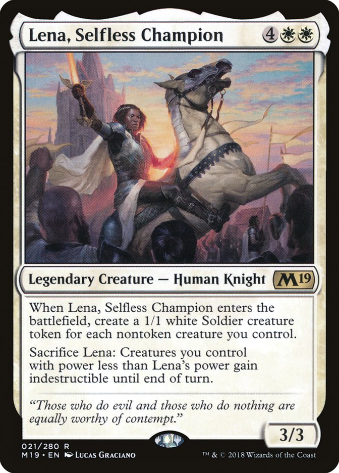Lena, Selfless Champion [Core Set 2019] - Magic: The Gathering - Card Brawlers | Quebec | Canada |