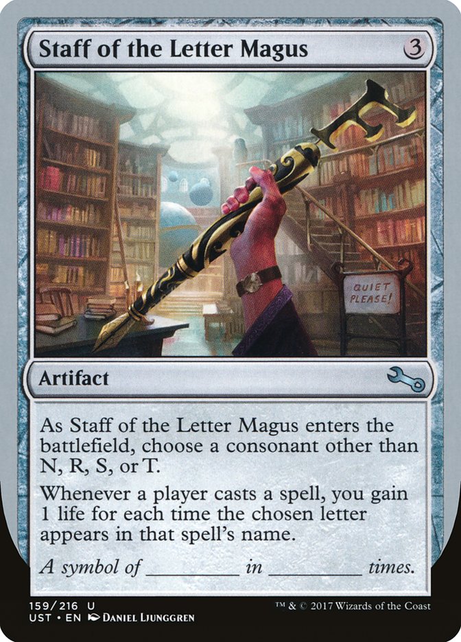 Staff of the Letter Magus [Unstable] - Magic: The Gathering - Card Brawlers | Quebec | Canada |