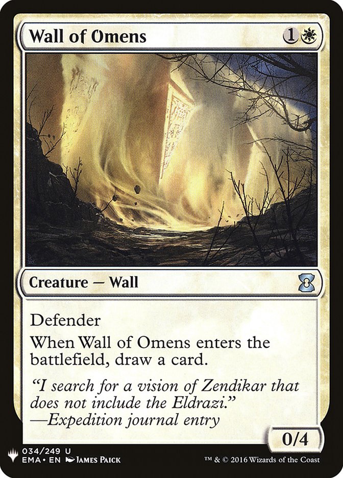 Wall of Omens [Mystery Booster] - Magic: The Gathering - Card Brawlers | Quebec | Canada |