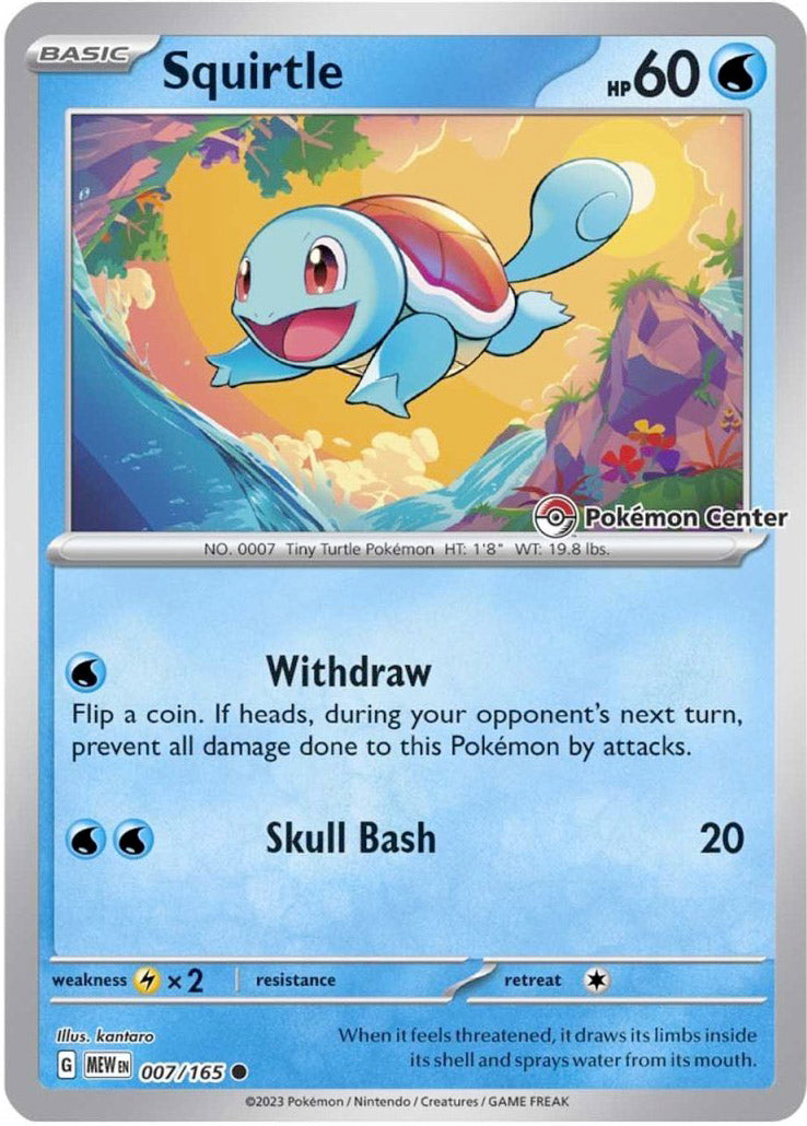 Squirtle (007/165) (Pokemon Center) [Scarlet & Violet 151] - Pokémon - Card Brawlers | Quebec | Canada |