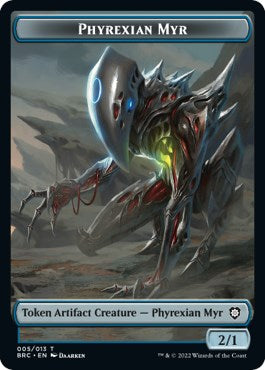 Scrap // Phyrexian Myr Double-Sided Token [The Brothers' War Commander Tokens] - Magic: The Gathering - Card Brawlers | Quebec | Canada |