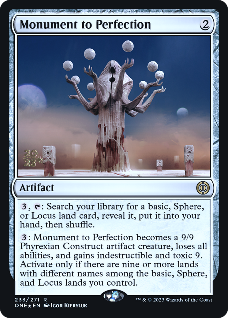 Monument to Perfection [Phyrexia: All Will Be One Prerelease Promos] - Magic: The Gathering - Card Brawlers | Quebec | Canada |