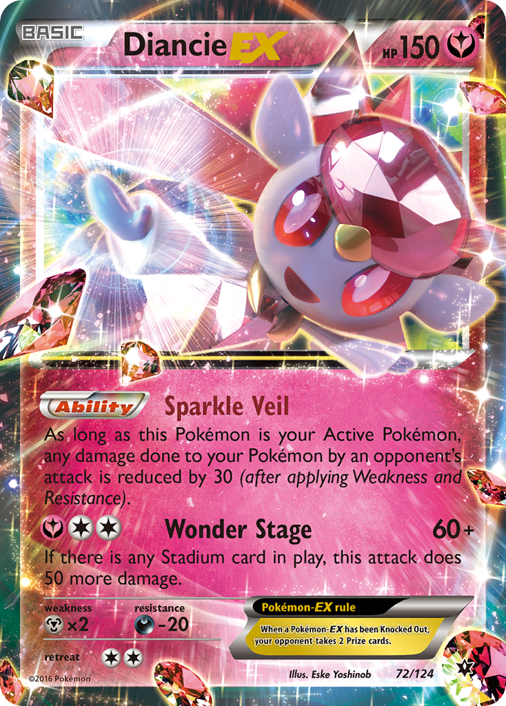 Diancie EX (72/124) [XY: Fates Collide] - Pokémon - Card Brawlers | Quebec | Canada |