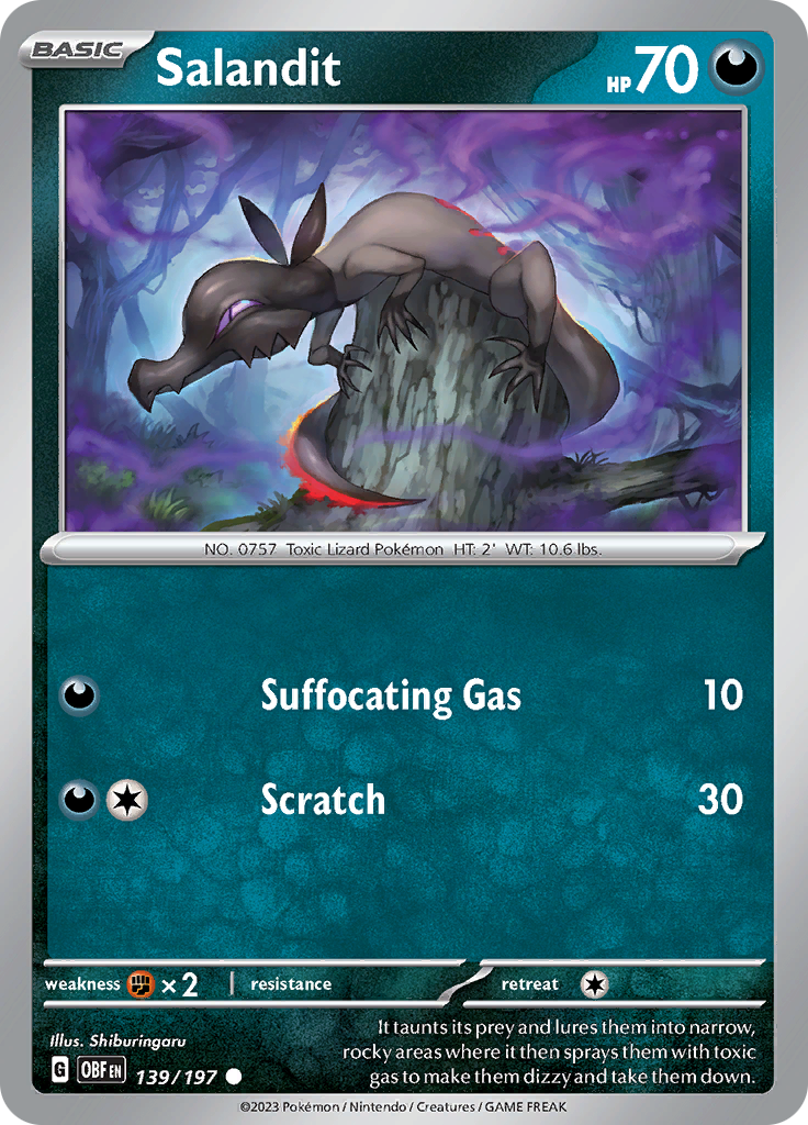 Salandit (139/197) [Scarlet & Violet: Obsidian Flames] - Pokémon - Card Brawlers | Quebec | Canada |