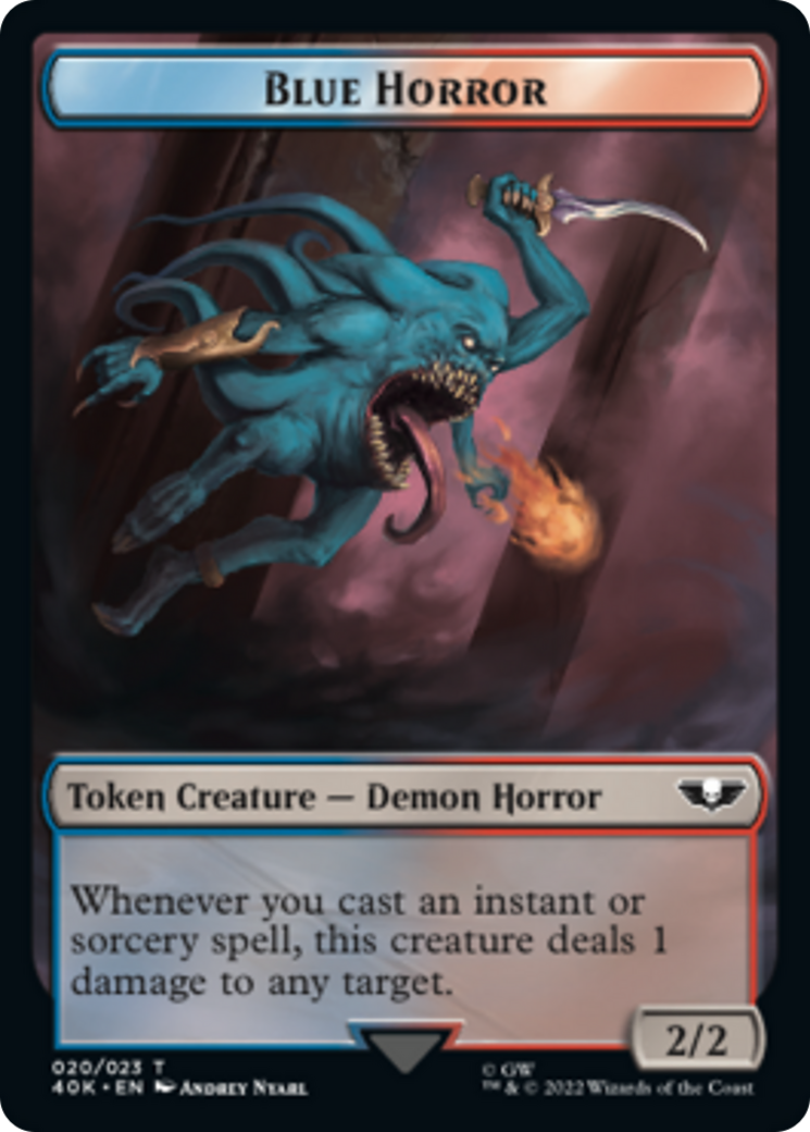 Spawn // Blue Horror Double-Sided (Surge Foil) [Warhammer 40,000 Tokens] - Magic: The Gathering - Card Brawlers | Quebec | Canada |