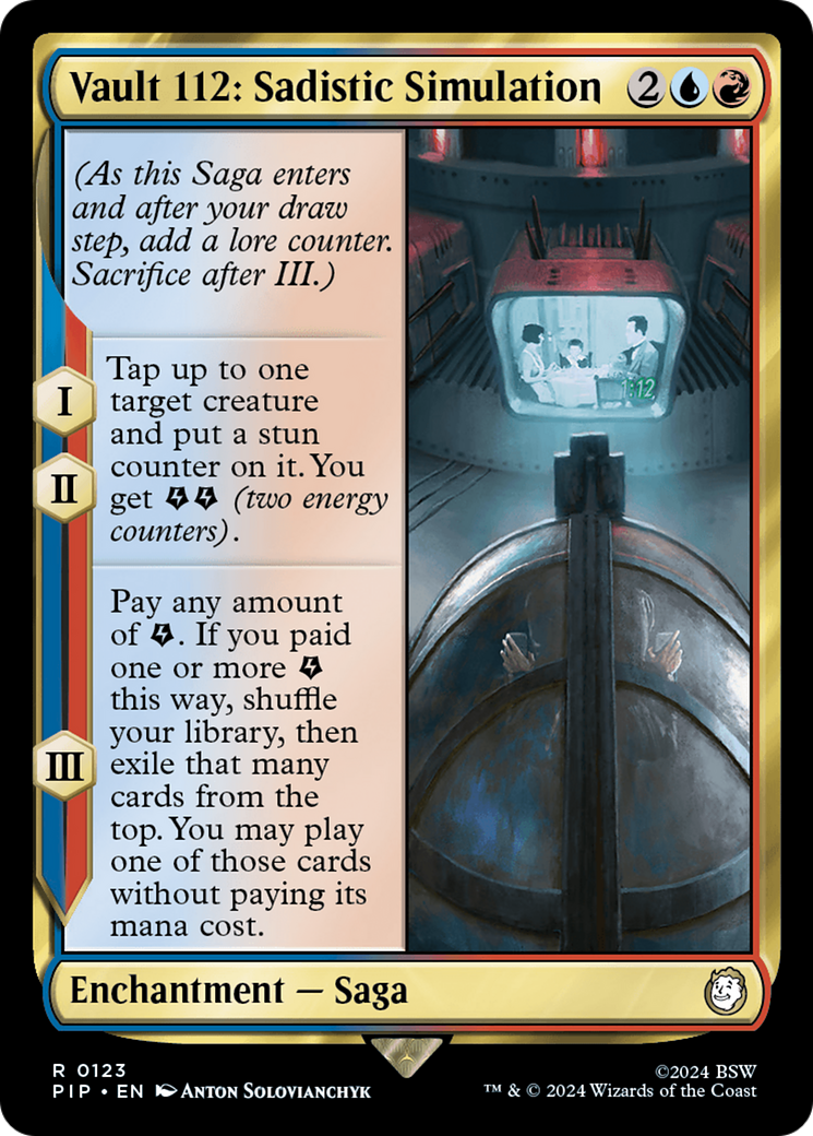 Vault 112: Sadistic Simulation (Surge Foil) [Fallout] - Magic: The Gathering - Card Brawlers | Quebec | Canada |