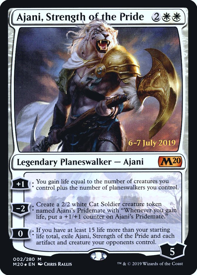 Ajani, Strength of the Pride [Core Set 2020 Prerelease Promos] - Magic: The Gathering - Card Brawlers | Quebec | Canada |