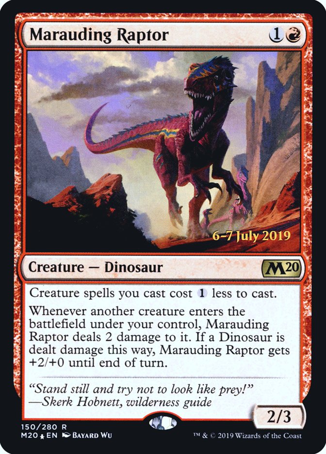 Marauding Raptor [Core Set 2020 Prerelease Promos] - Magic: The Gathering - Card Brawlers | Quebec | Canada |