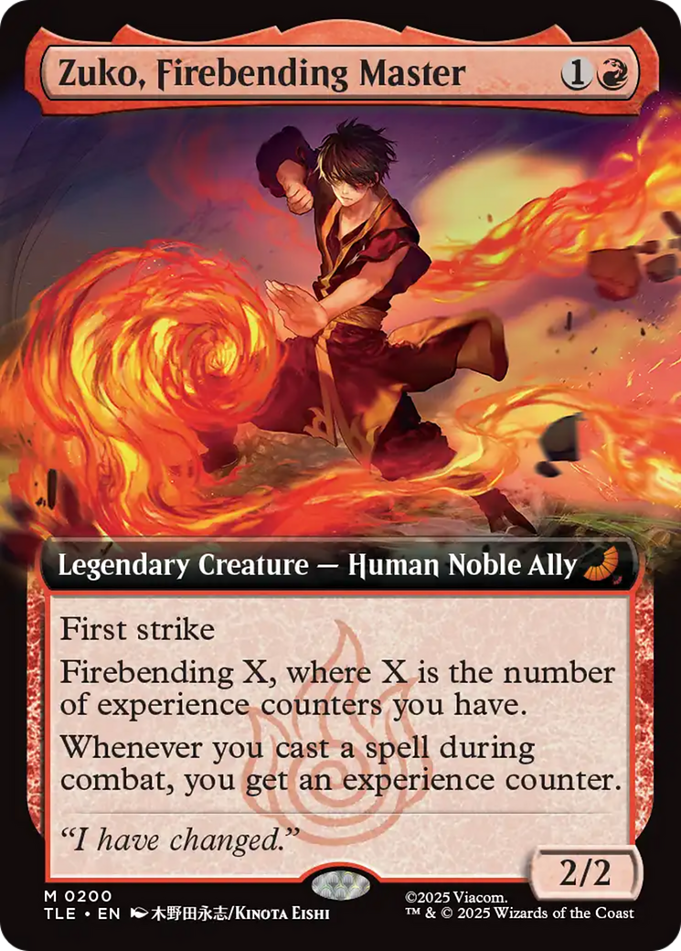 Zuko, Firebending Master (Extended Art) [Avatar: The Last Airbender: Eternal-Legal] - Magic: The Gathering - Card Brawlers | Quebec | Canada |