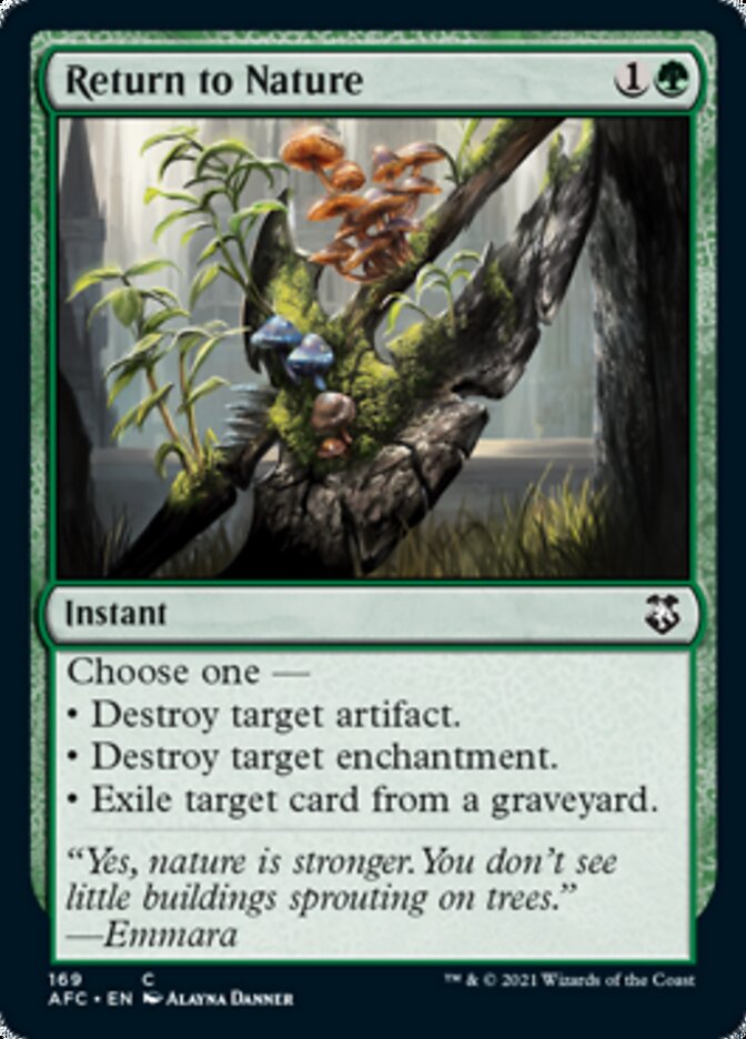 Return to Nature [Dungeons & Dragons: Adventures in the Forgotten Realms Commander] - Magic: The Gathering - Card Brawlers | Quebec | Canada |