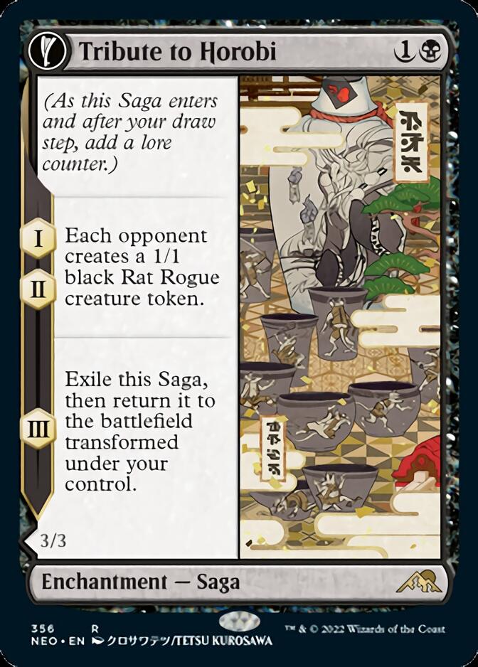 Tribute to Horobi // Echo of Death's Wail (Showcase Soft Glow) [Kamigawa: Neon Dynasty] - Magic: The Gathering - Card Brawlers | Quebec | Canada |