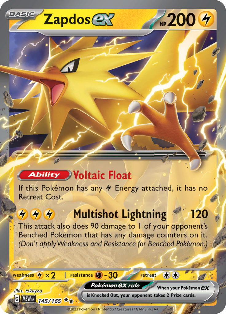 Zapdos ex (145/165) [Scarlet & Violet 151] - Pokémon - Card Brawlers | Quebec | Canada |
