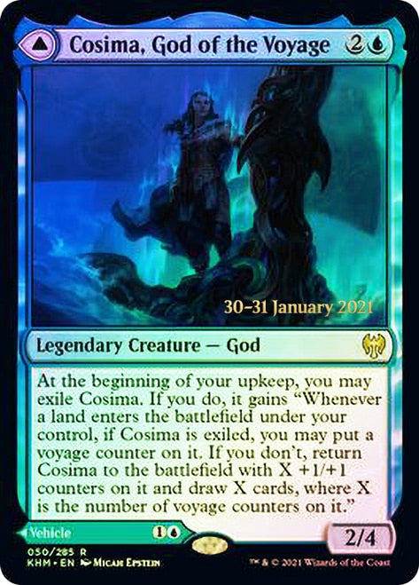 Cosima, God of the Voyage // The Omenkeel [Kaldheim Prerelease Promos] - Magic: The Gathering - Card Brawlers | Quebec | Canada |