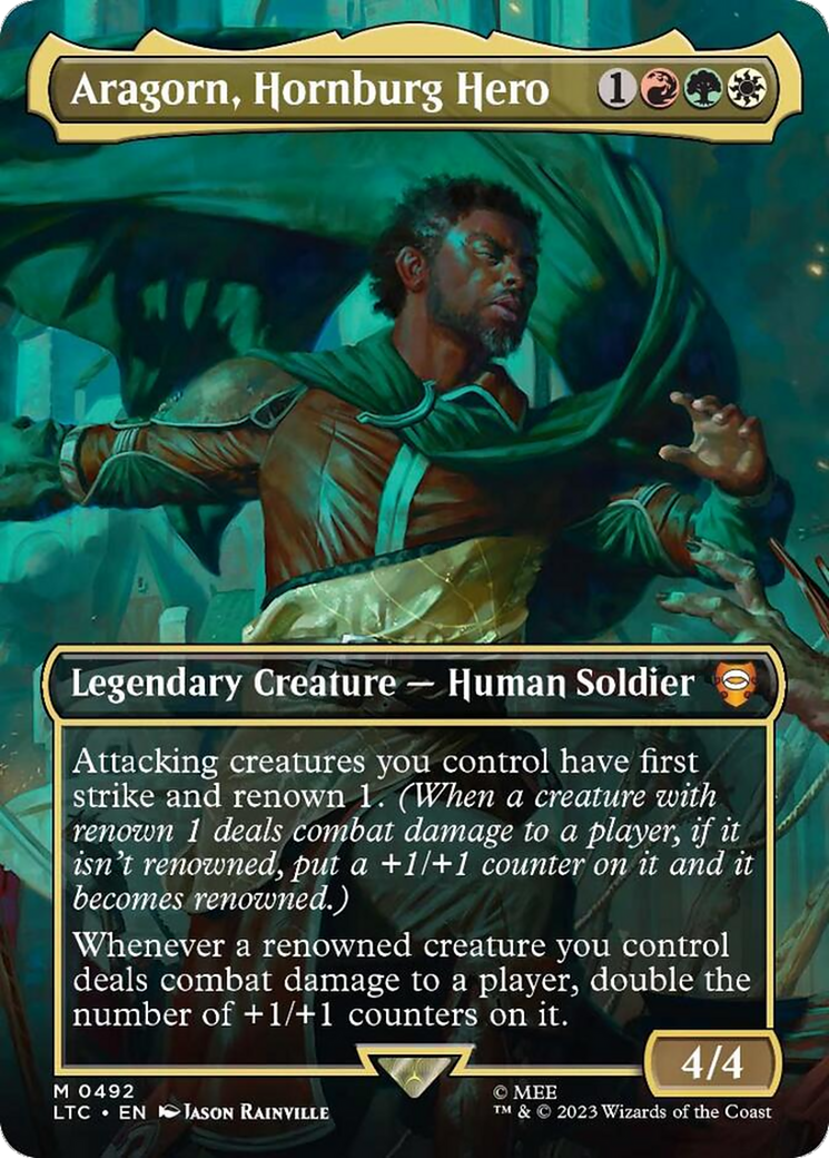 Aragorn, Hornburg Hero (Borderless) [The Lord of the Rings: Tales of Middle-Earth Commander] - Magic: The Gathering - Card Brawlers | Quebec | Canada |