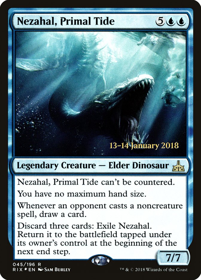 Nezahal, Primal Tide [Rivals of Ixalan Prerelease Promos] - Magic: The Gathering - Card Brawlers | Quebec | Canada |