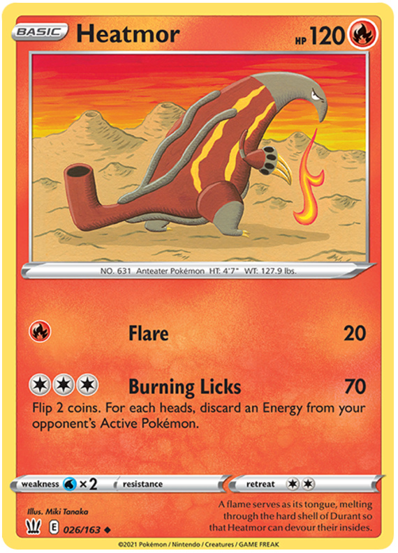 Heatmor (026/163) [Sword & Shield: Battle Styles] - Pokémon - Card Brawlers | Quebec | Canada |