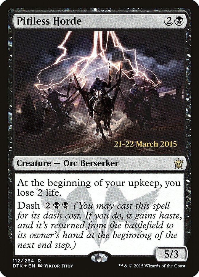 Pitiless Horde [Dragons of Tarkir Prerelease Promos] - Magic: The Gathering - Card Brawlers | Quebec | Canada |