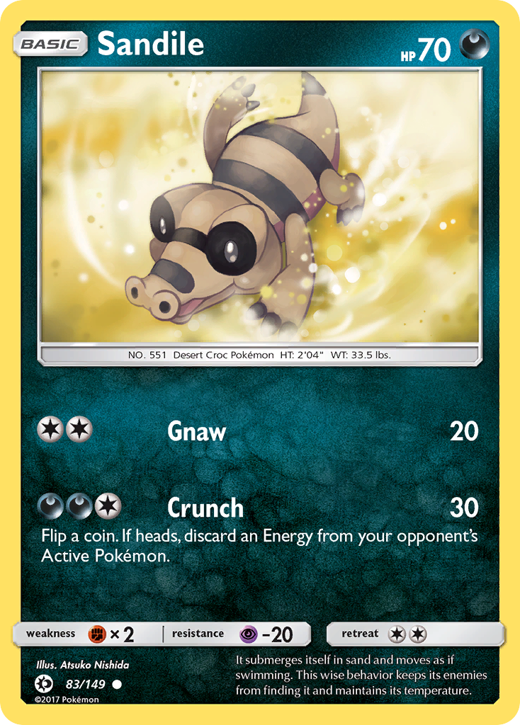 Sandile (83/149) [Sun & Moon: Base Set] - Pokémon - Card Brawlers | Quebec | Canada |