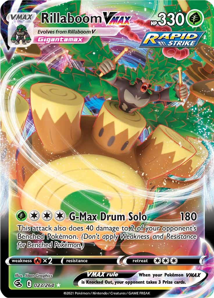 Rillaboom VMAX (023/264) [Sword & Shield: Fusion Strike] - Pokémon - Card Brawlers | Quebec | Canada |