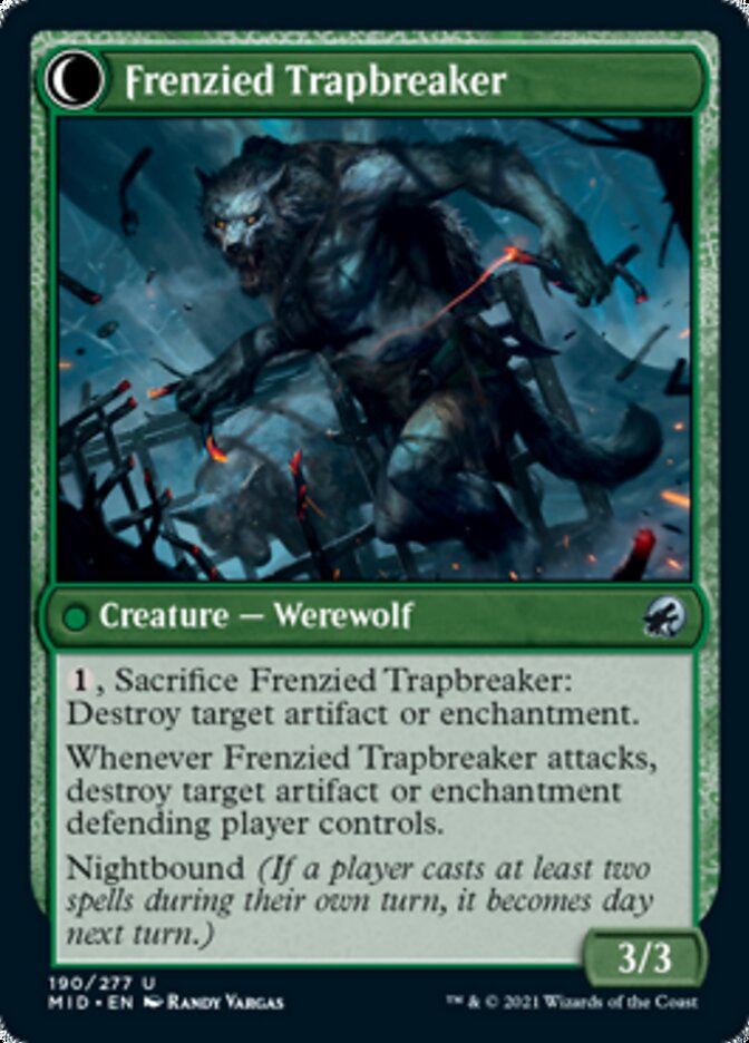 Outland Liberator // Frenzied Trapbreaker [Innistrad: Midnight Hunt] - Magic: The Gathering - Card Brawlers | Quebec | Canada |