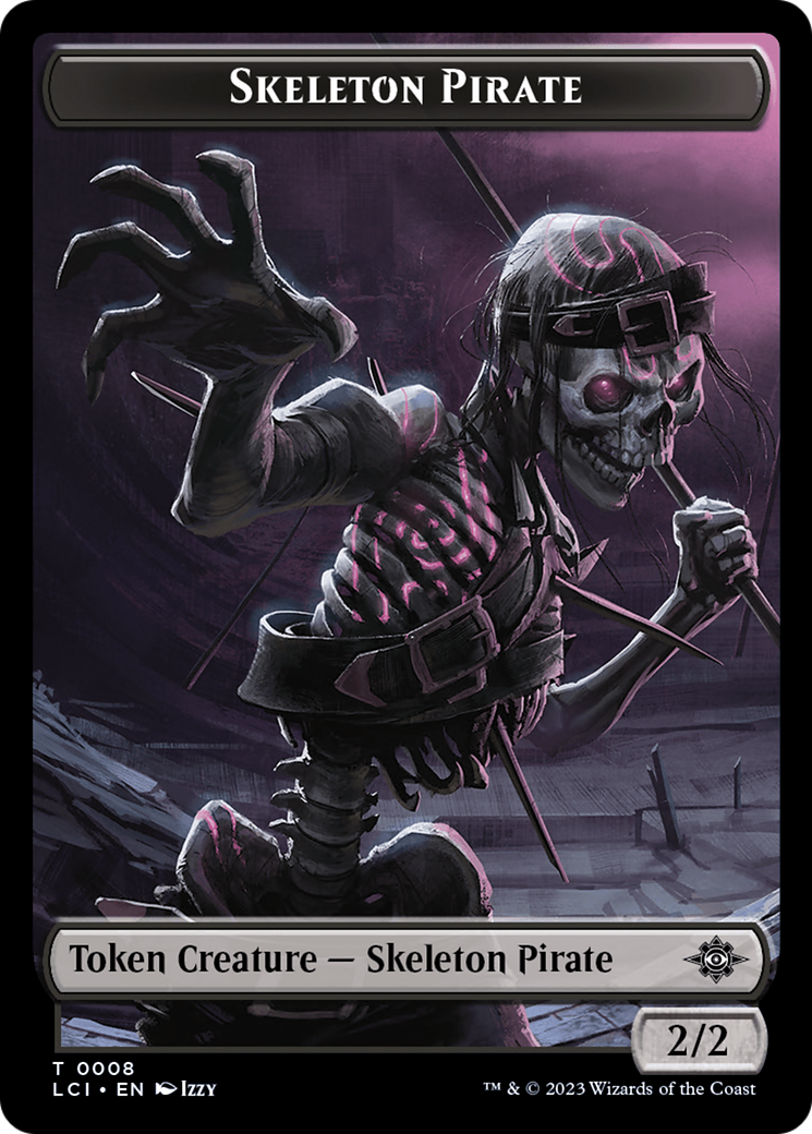 Fungus Dinosaur // Skeleton Pirate Double-Sided Token [The Lost Caverns of Ixalan Tokens] - Magic: The Gathering - Card Brawlers | Quebec | Canada |