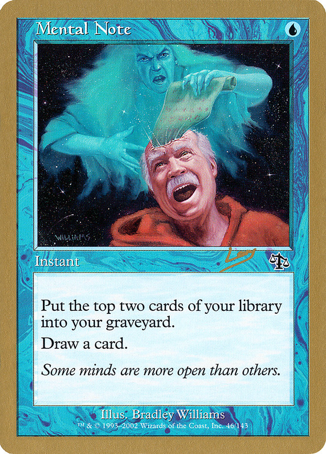 Mental Note (Raphael Levy) [World Championship Decks 2002] - Magic: The Gathering - Card Brawlers | Quebec | Canada |