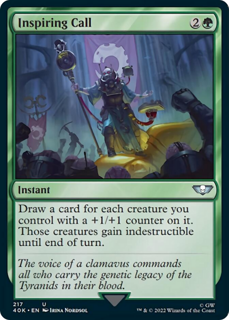 Inspiring Call (Surge Foil) [Warhammer 40,000] - Magic: The Gathering - Card Brawlers | Quebec | Canada |