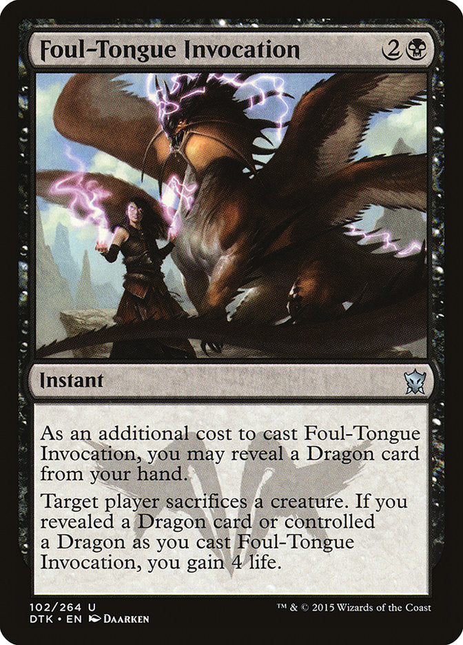 Foul-Tongue Invocation [Dragons of Tarkir] - Magic: The Gathering - Card Brawlers | Quebec | Canada |