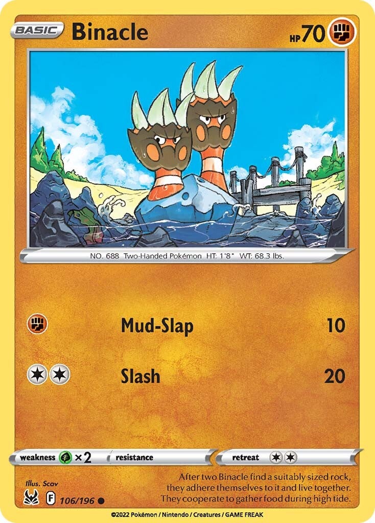 Binacle (106/196) [Sword & Shield: Lost Origin] - Pokémon - Card Brawlers | Quebec | Canada |