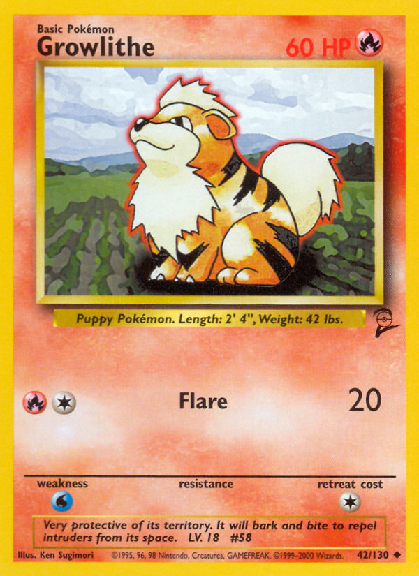 Growlithe (42/130) [Base Set 2] - Pokémon - Card Brawlers | Quebec | Canada |
