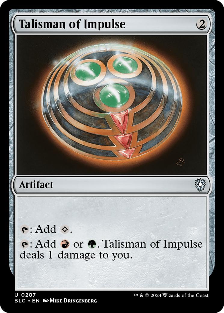 Talisman of Impulse [Bloomburrow Commander] - Magic: The Gathering - Card Brawlers | Quebec | Canada |