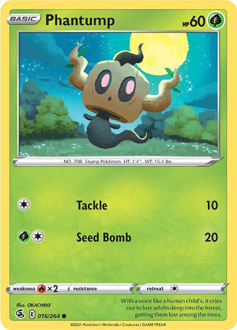 Phantump (016/264) [Sword & Shield: Fusion Strike] - Pokémon - Card Brawlers | Quebec | Canada |