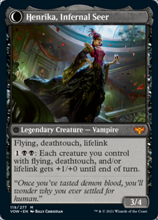 Henrika Domnathi // Henrika, Infernal Seer [Innistrad: Crimson Vow] - Magic: The Gathering - Card Brawlers | Quebec | Canada |