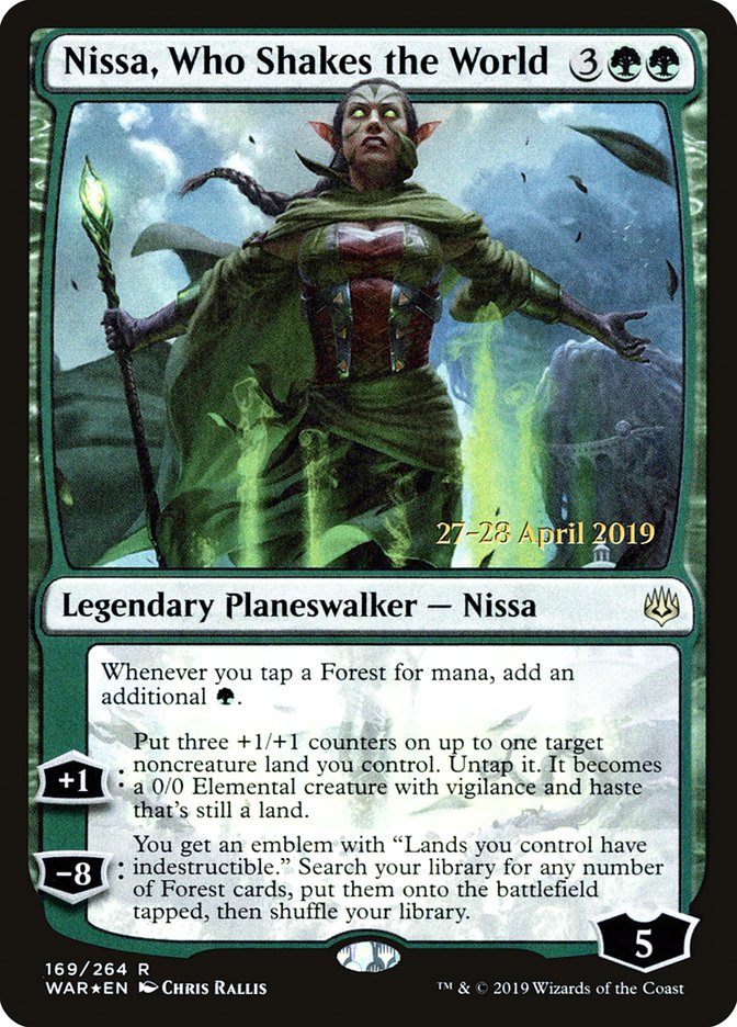 Nissa, Who Shakes the World [War of the Spark Prerelease Promos] - Magic: The Gathering - Card Brawlers | Quebec | Canada |