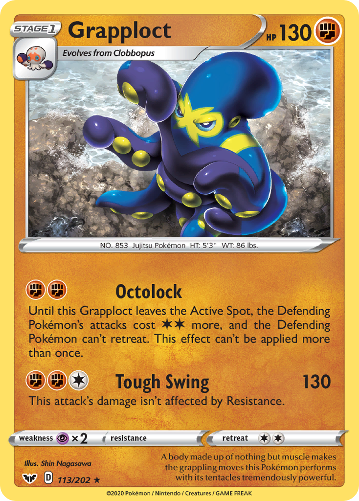 Grapploct (113/202) [Sword & Shield: Base Set] - Pokémon - Card Brawlers | Quebec | Canada |